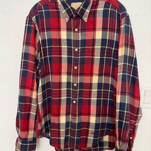 Classic Red Plaid Men's Shirt